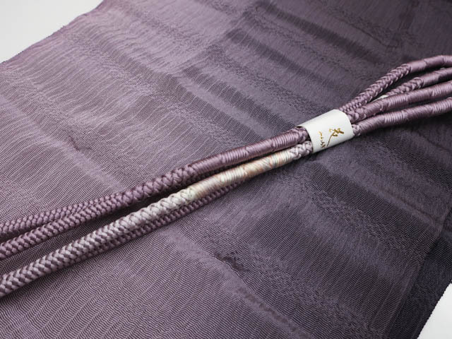 《京都一輝堂》【1円～】【着物】　和装小物　帯締め　帯揚げ　セット　縮緬　暈し　丸組　シンプル　Y-4508