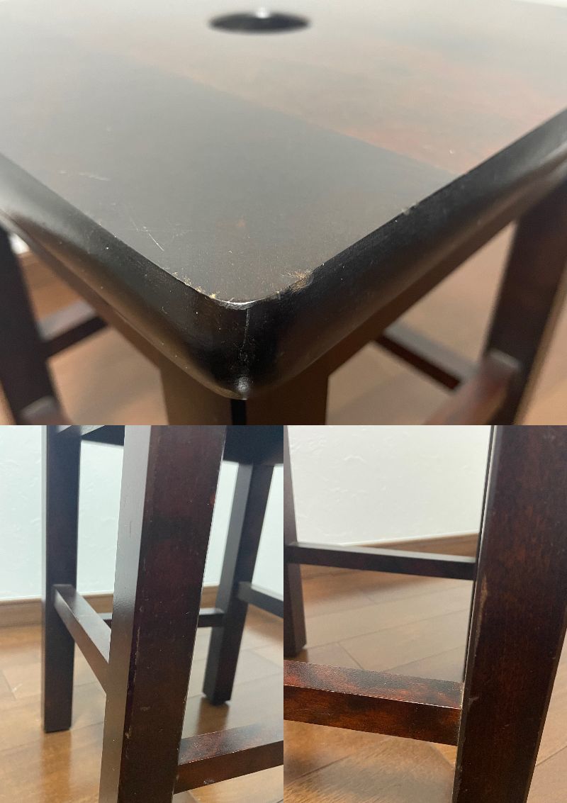 GMIK213○北海道民芸 スツール 樺材 椅子 腰掛け 飾り台 アンティーク