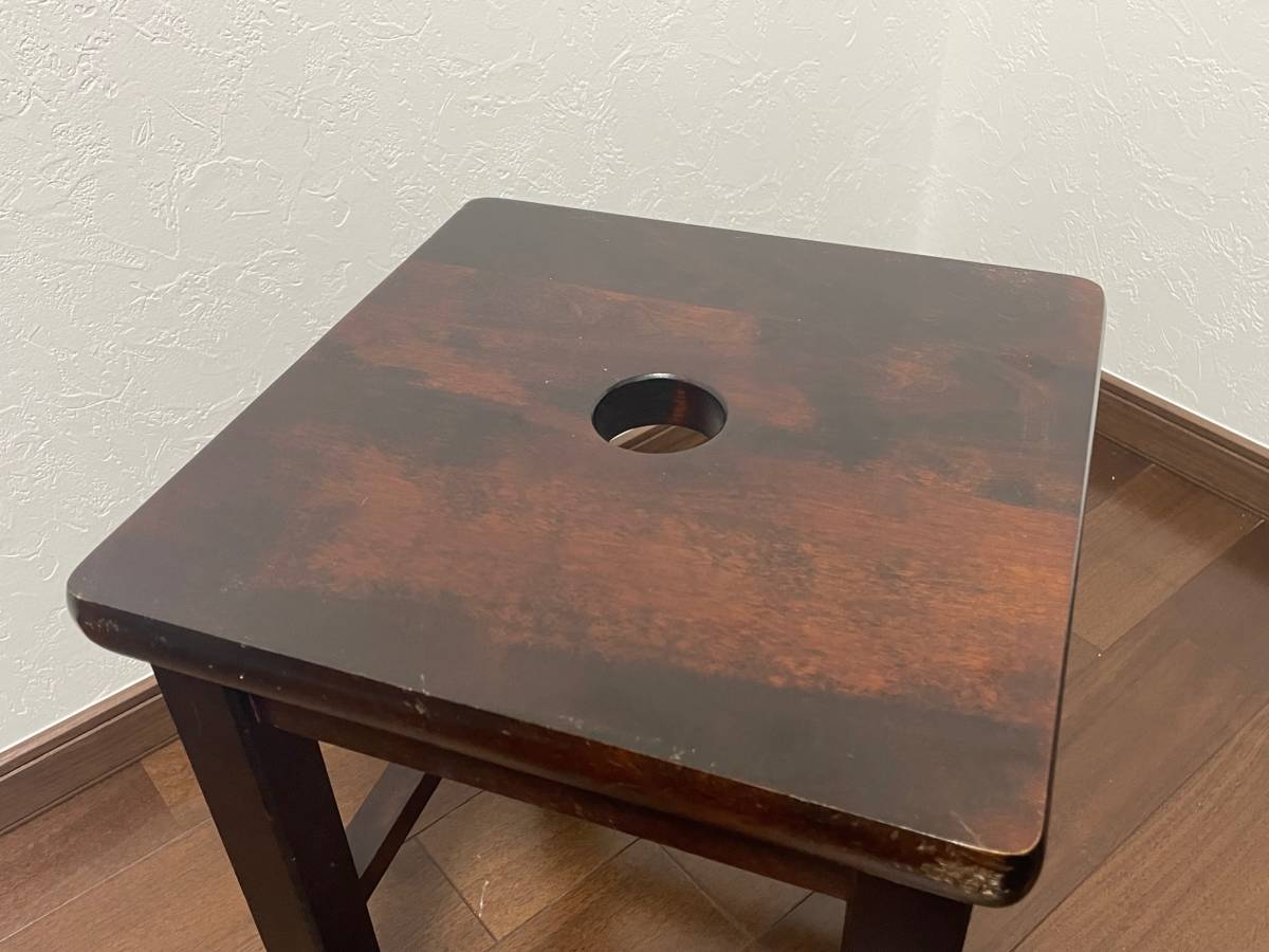 GMIK213○北海道民芸 スツール 樺材 椅子 腰掛け 飾り台 アンティーク