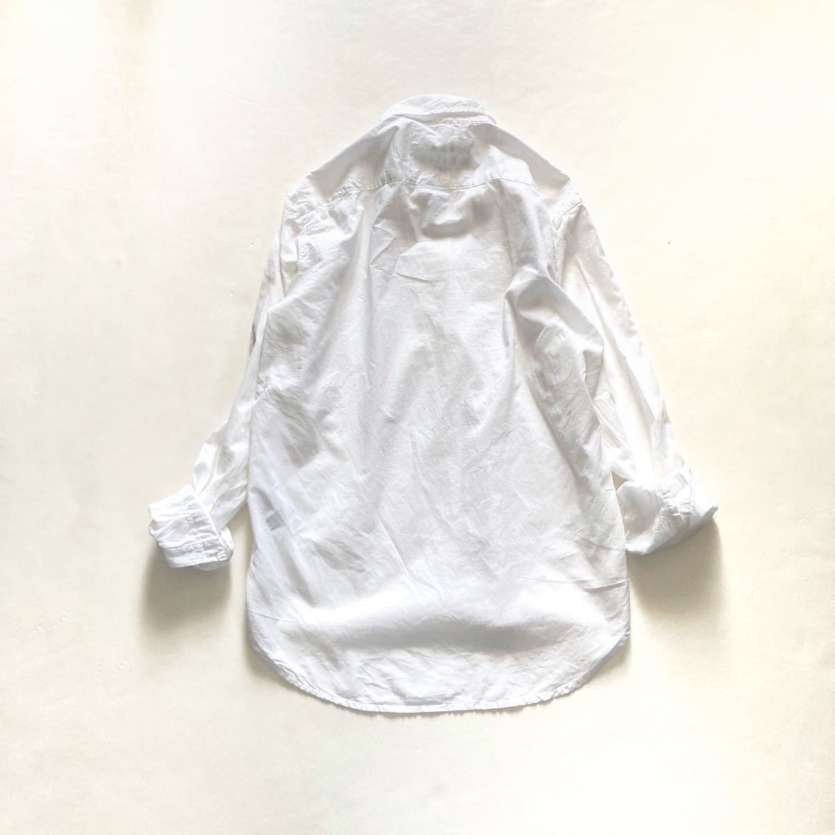 フランクアンドアイリーン ゆったりコットンシャツ 白シャツ 長袖 
