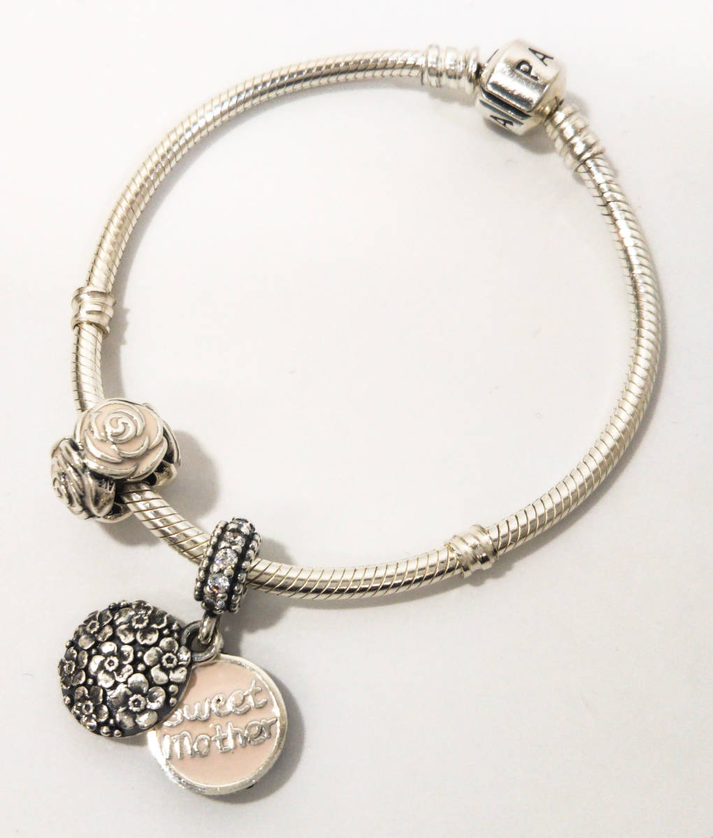 1スタ【美品・在庫整理特価】PANDORA シルバー モーメント スネーク 