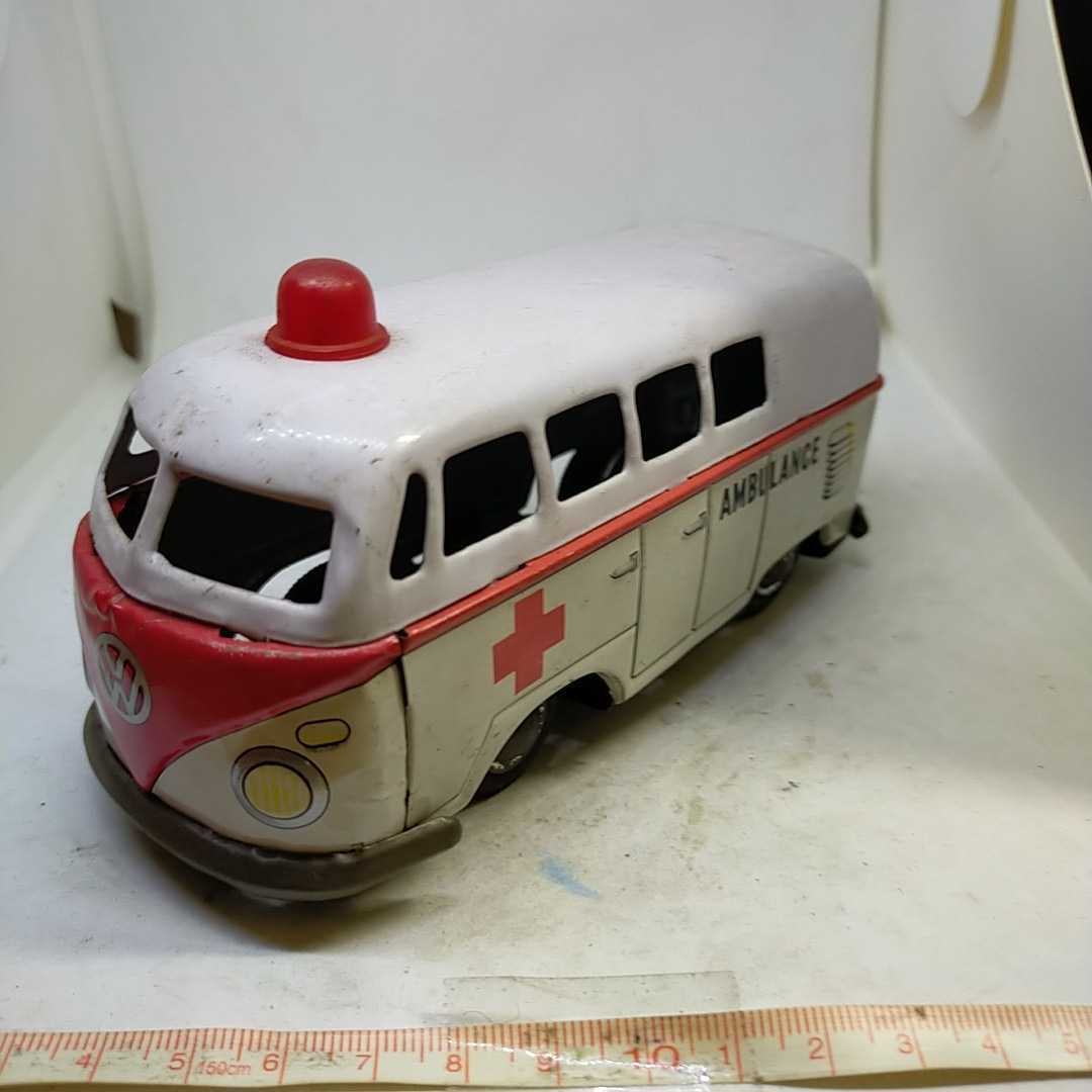 ビンテージミニカー ブリキ フリクション VOLKSWAGEN BUS AMBULANCE VW
