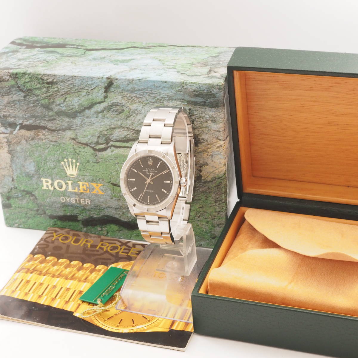 ロレックス エアキング オイスターパーペチュアルプレシジョンRef，14010 ROLEX PRECISION Air-king Cal，3000 A番 自動 男性+箱[A517536]ZR8