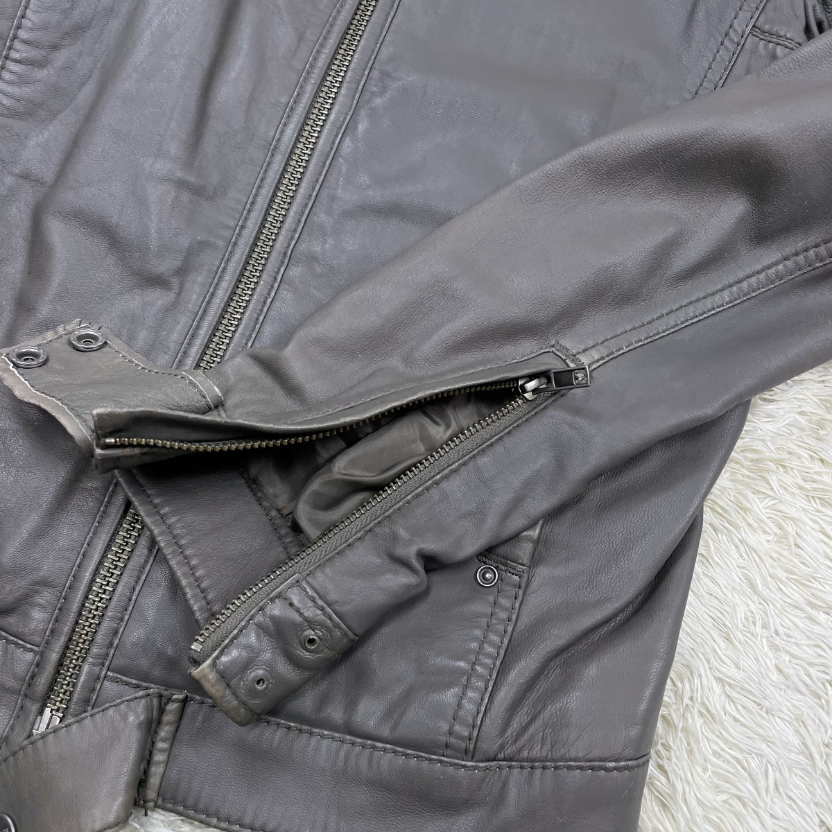 DIESEL】上質な大人コーデ◎シープスキン (羊革) ラムレザーシングル