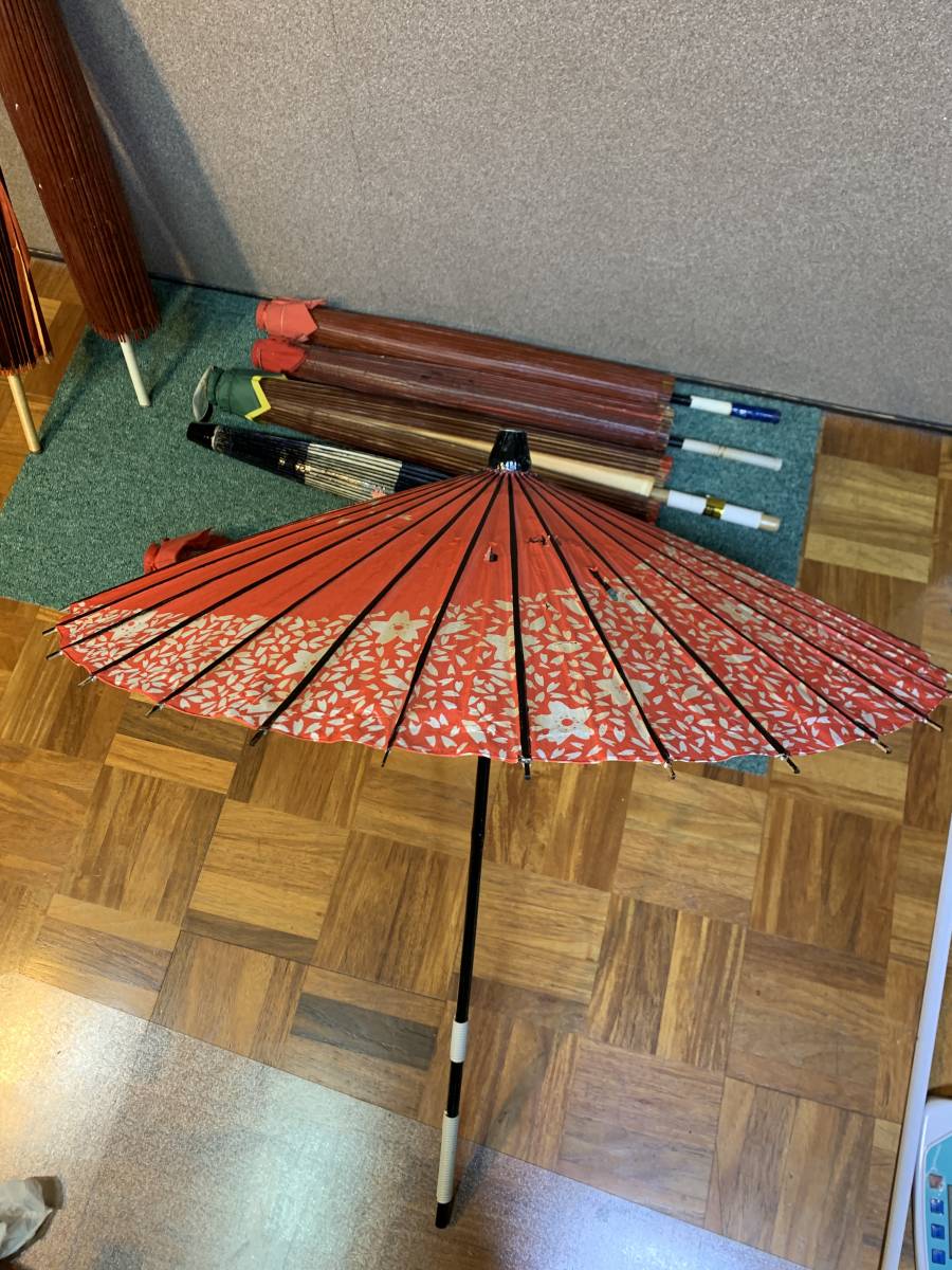 中古 踊り傘 舞踊傘 蛇の目傘 番傘 日本舞踊 踊り 小道具 舞台道具 傘