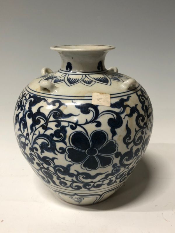 powered by BASE 染付 古伊万里 花唐草文 膾皿 (有)新原美術 – 染