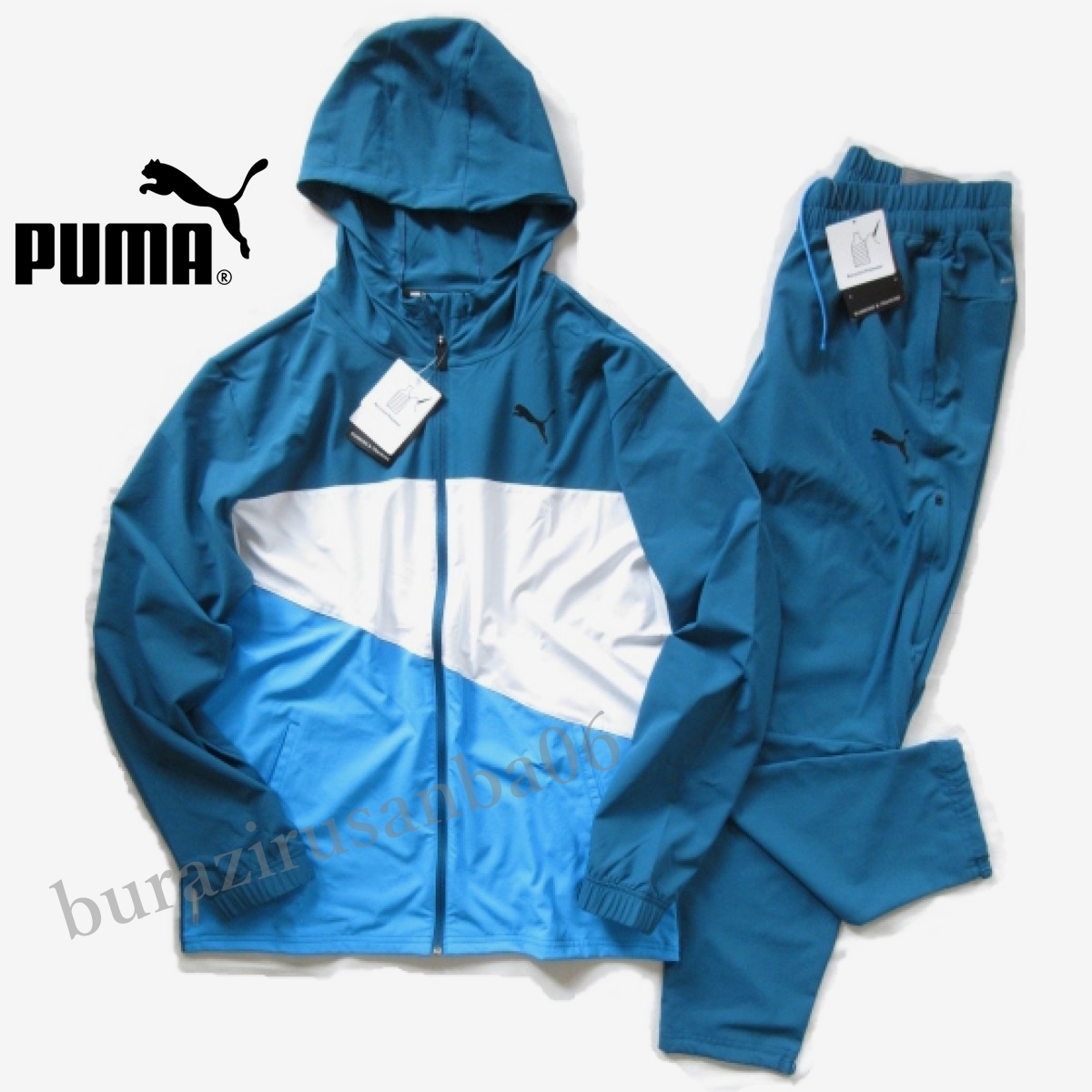 品質保証，得価 メンズ M 定価14300円 PUMA プーマ 撥水 RAINCELL レインセル ウインドブレーカー ジャケット ウインドパンツ 上下 セットアップ(プーマ)｜売買されたオークション情報、yahooの商品情報をアーカイ ナイロン