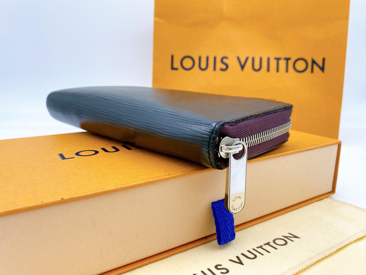 【美品】LOUIS VUITTON ルイヴィトン エピ ラウンドファスナー 長財布 ジップウォレット 黒/紫 A132 エピ ルイヴィトン ラウンドファスナー ⁄ エピ⁄ジッピーウォレット⁄長財布 VUITTON◇ジッピー・ウォレット_エピ_RED⁄牛革⁄レッド⁄ラウンド