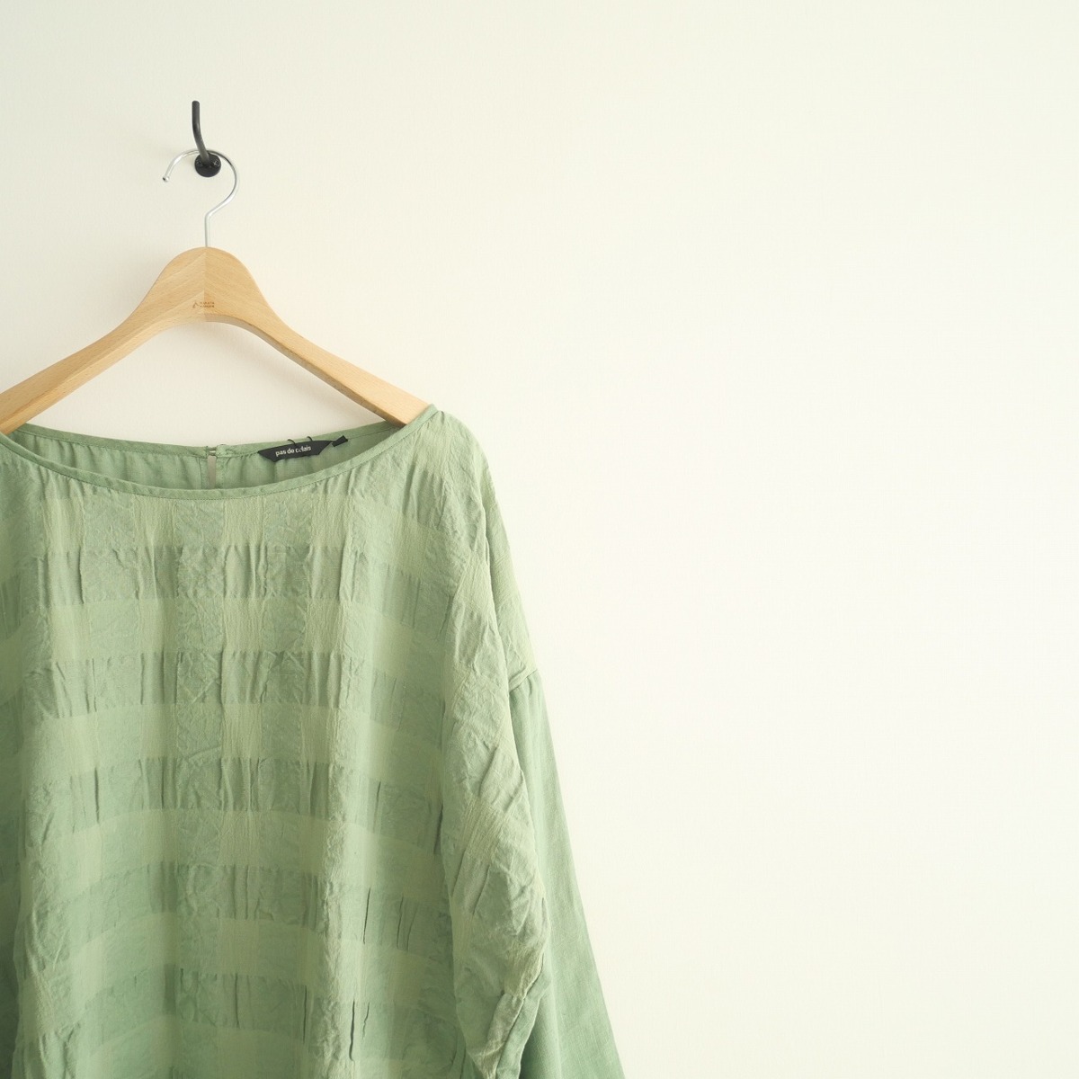 2021SS / pas de calais パドカレ / リネンコットンチェック ブラウス 