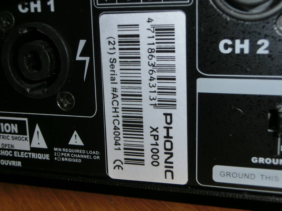 Phonic XP1000 パワーアンプ パワー 「phonic アンプ」の落札相場・落札価格 Yahoo!オークション 0