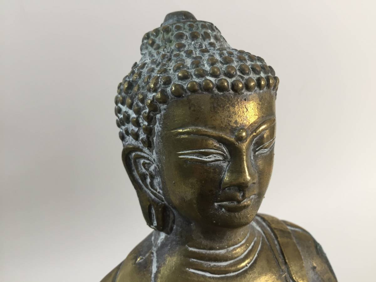 釈迦如来像 金剛佛 チベット佛 仏像 坐像 密教 重さ 約2.6kg 高さ 約