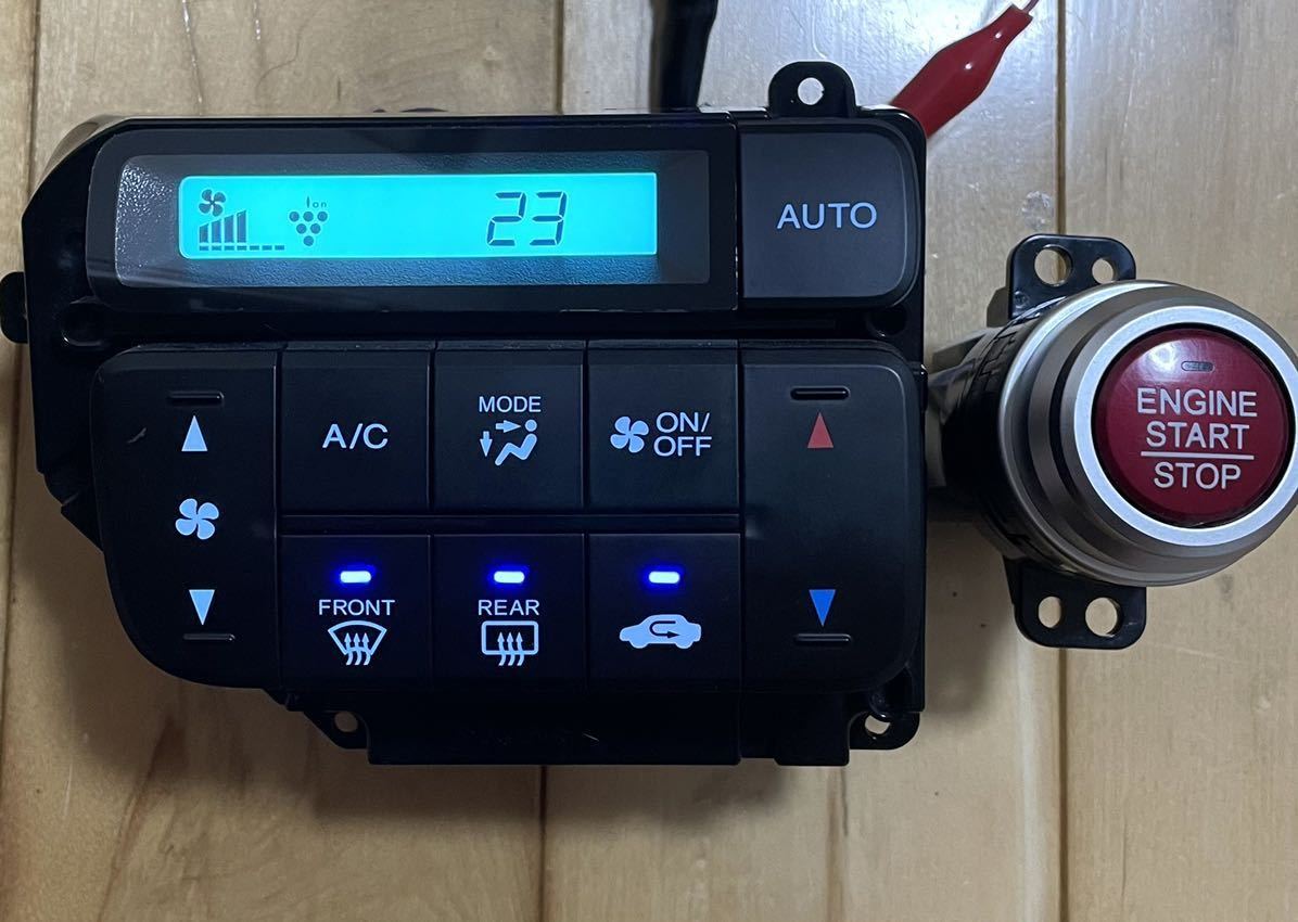 JF1　Nボックスエアコンスイッチセット水色LED ホンダ N-BOX JF1 エアコン スイッチ パネル SW LED 打ち替え品 N