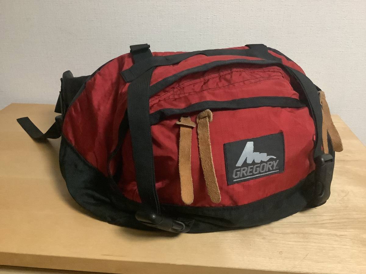 【驚きの破格値，定番】 入手困難 レア旧ロゴ GREGORY RUMPER ROOM グレゴリー ランパールーム ウエストバッグ レッド／ブラック made in USA ヒップバッグ(ウエストバッグ)｜売買されたオークション情報、yahooの商品情報を グレゴリー