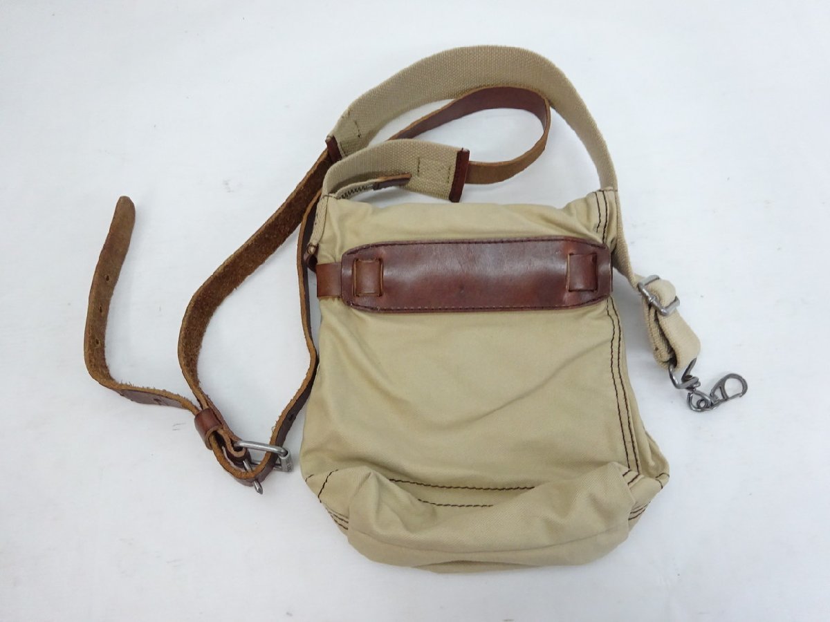 N-2390】DIESEL/ディーゼル 978 ショルダーバッグ カーキ×ブラウン 