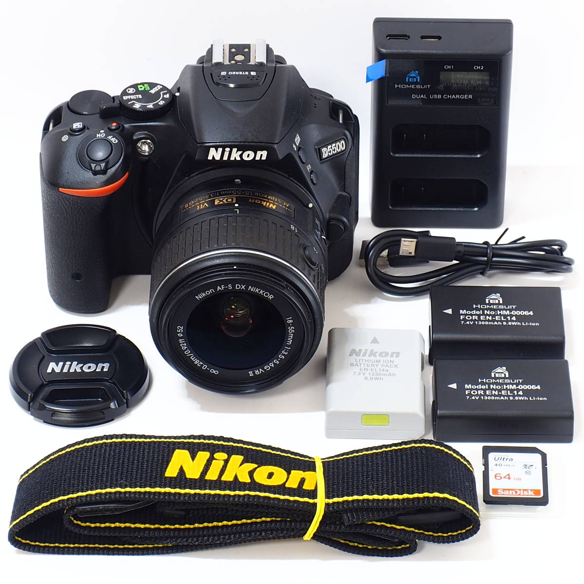 Nikon D5500 AF-S DX NIKKOR 18-55mm F3.5-5.6G VR II BLACK 2416