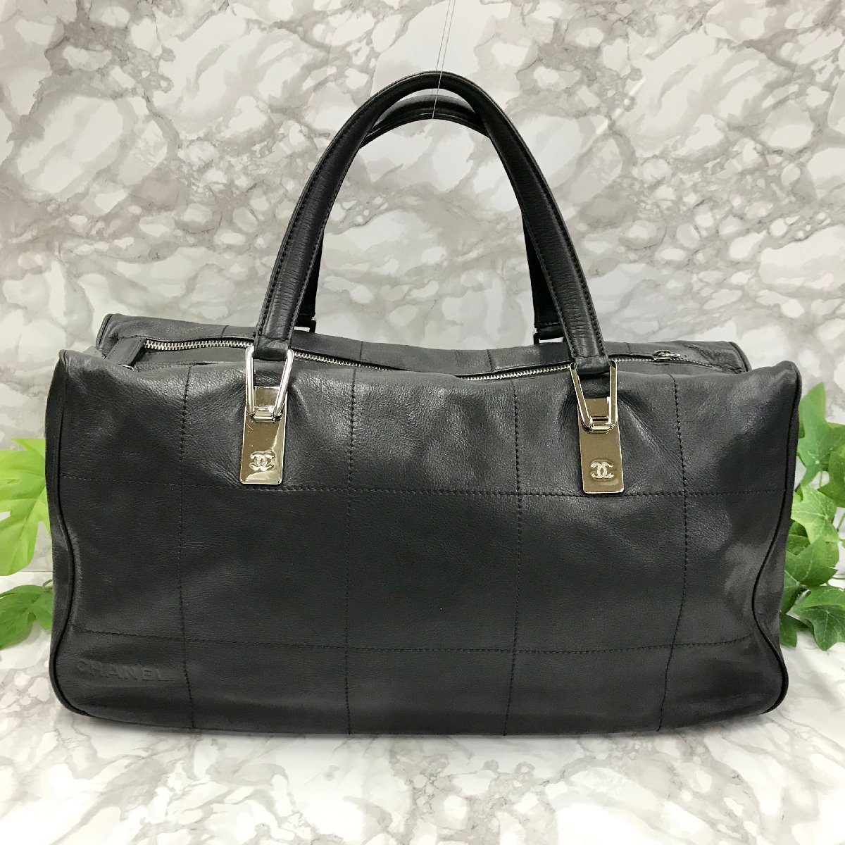 良品】シャネル CHANEL ハンドバッグ ミニボストンバッグ チョコバー 7 