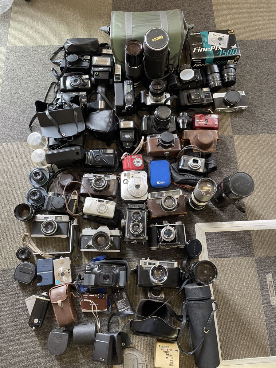 ⑩コンパクトフィルムカメラ22台まとめて canon//yashica/olympusなど