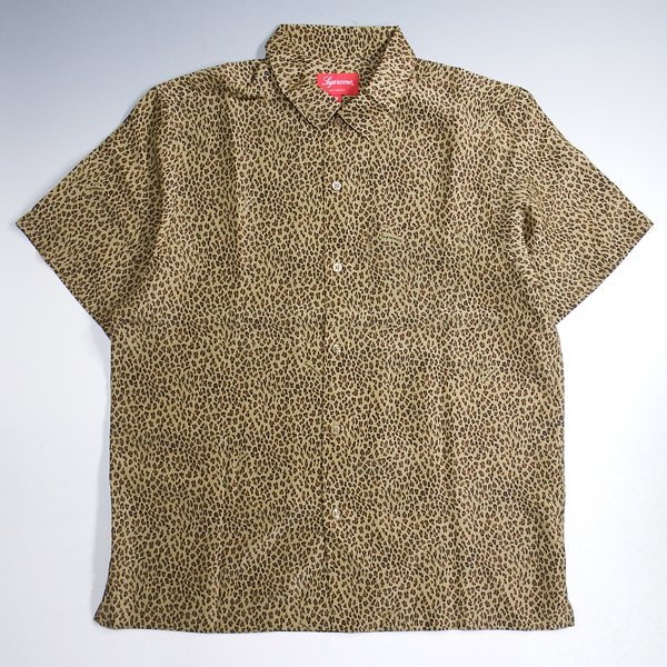 未使用品 21ss Supreme Leopard Silk S/S Shirt Tan M シュプリーム 