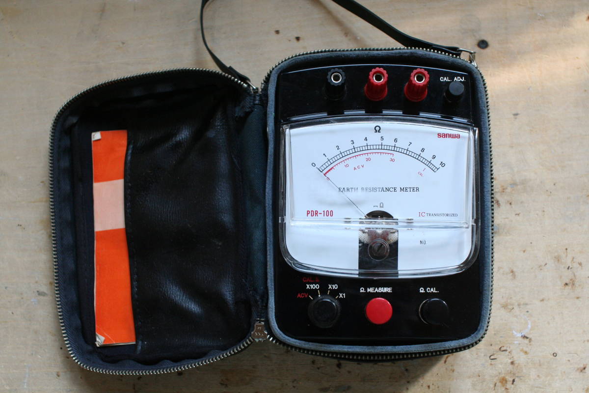 【大得価，100%新品】 三和 接地抵抗計 アーステスター PDR-100 品(電気計測器)｜売買されたオークション情報、yahooの商品情報をアーカイブ公開 - オークファン 電気計測器