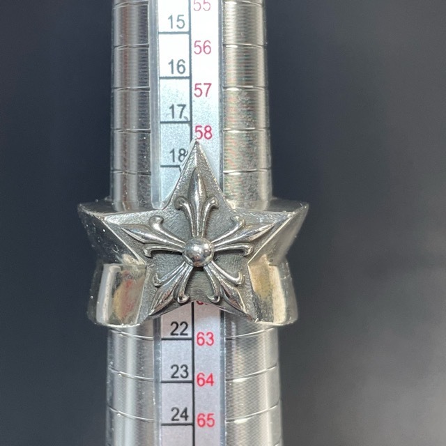 ラージスターリング　22号 クロムハーツ STR LRG/ラージスター シルバーリング メンズ 22号