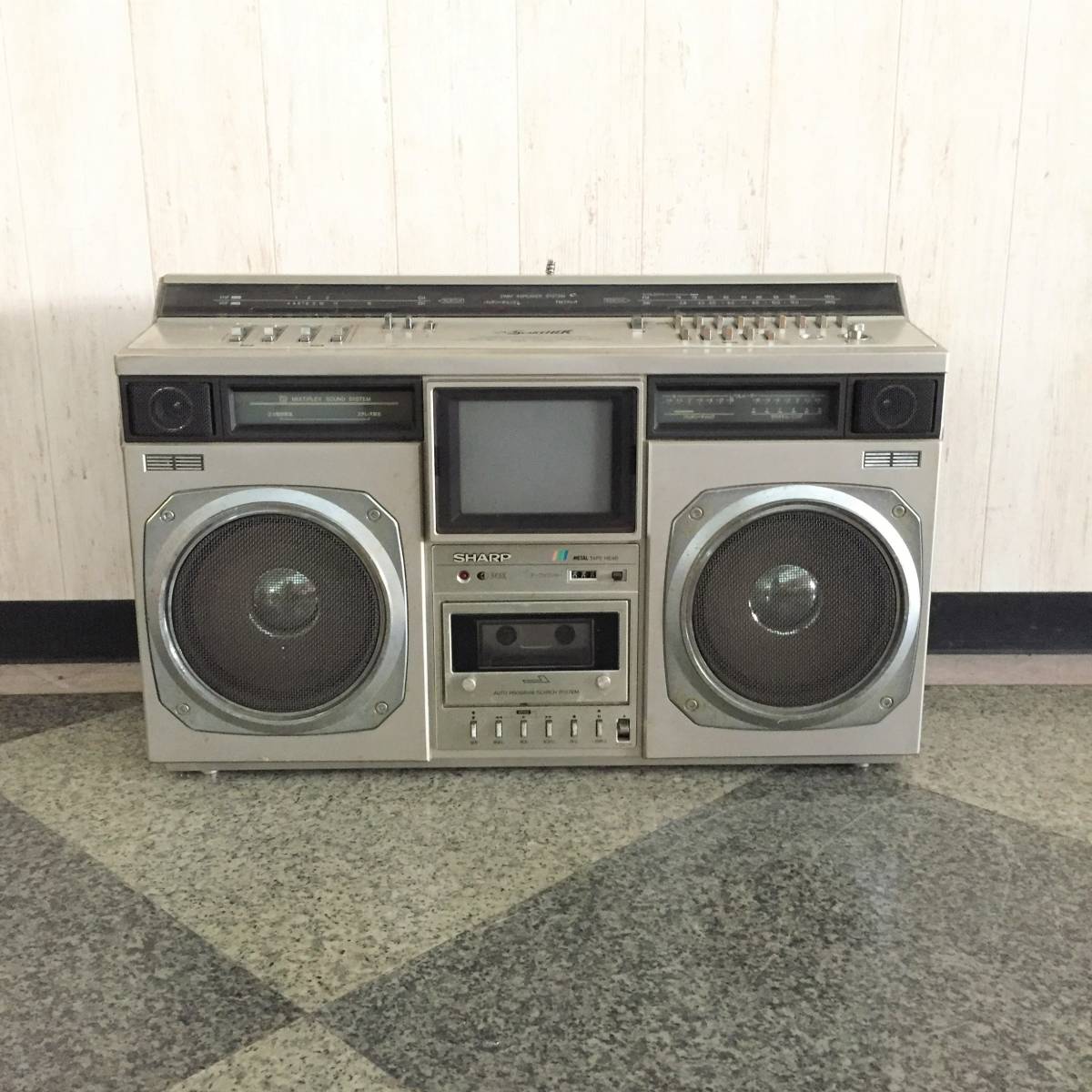 ▽SHARP シャープ CT-6001 TV THE SEARCHER ラジカセ カラーテレビ