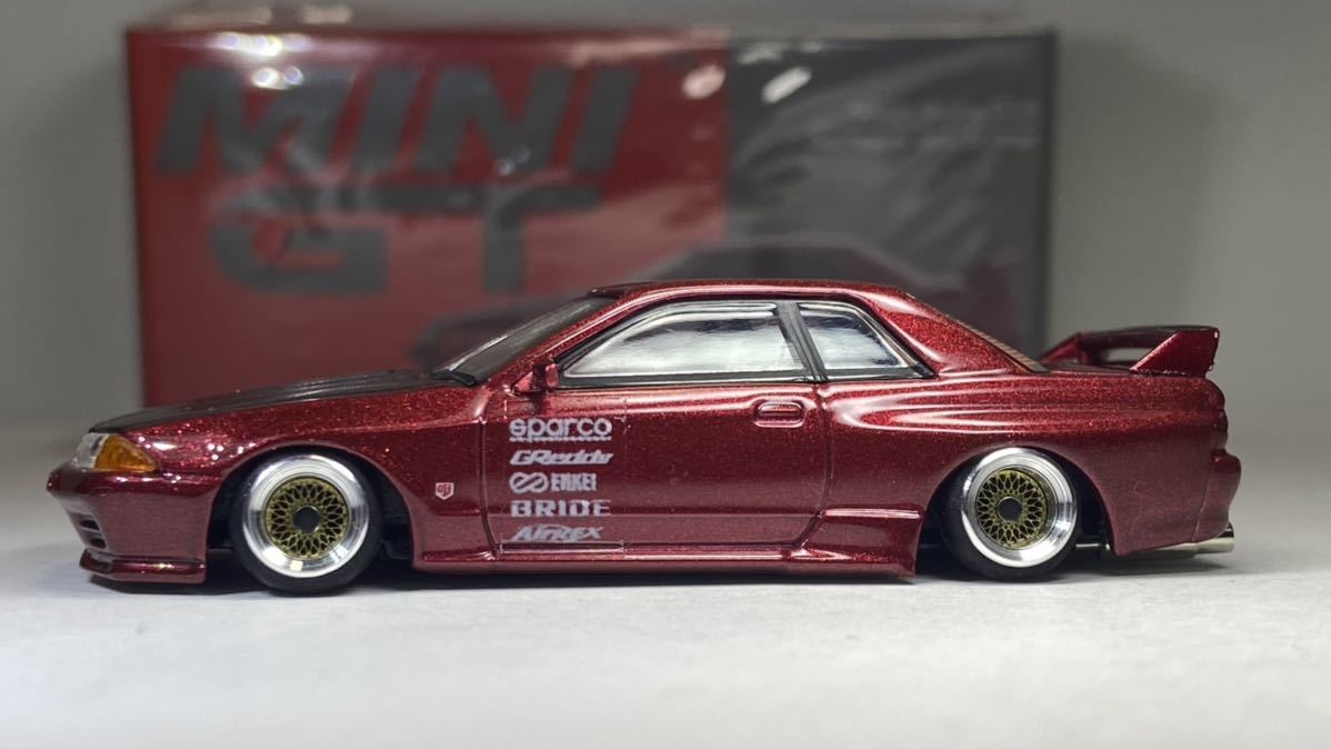 1/64 改 日産 スカイラインGT-R R32 車高短 深リムホイール SSR