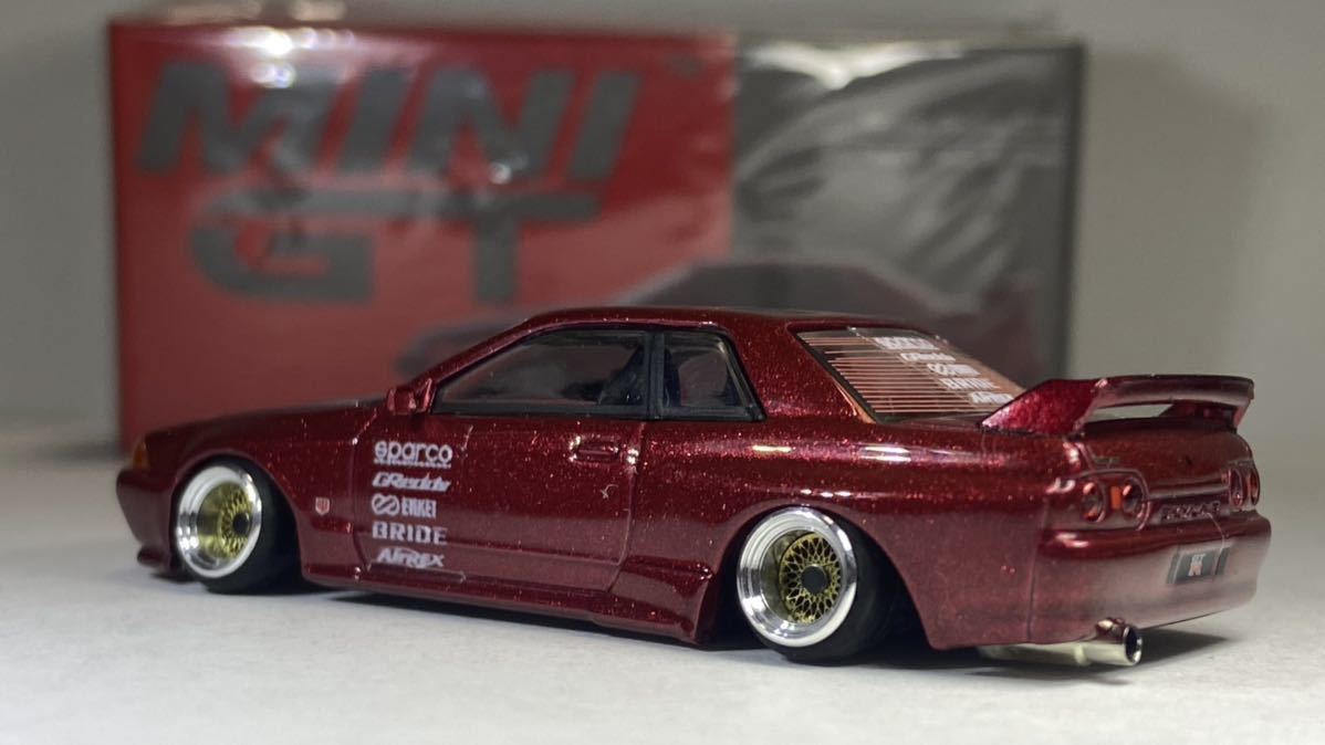 1/64 改 日産 スカイラインGT-R R32 車高短 深リムホイール SSR