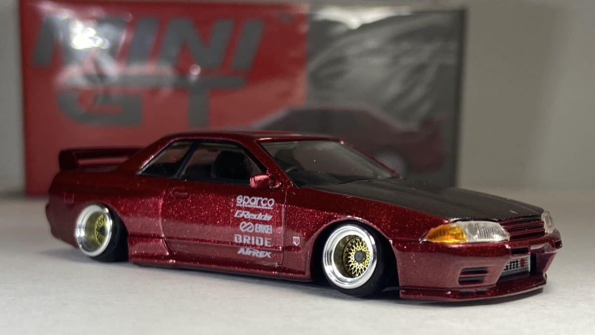 1/64 改 日産 スカイラインGT-R R32 車高短 深リムホイール SSR