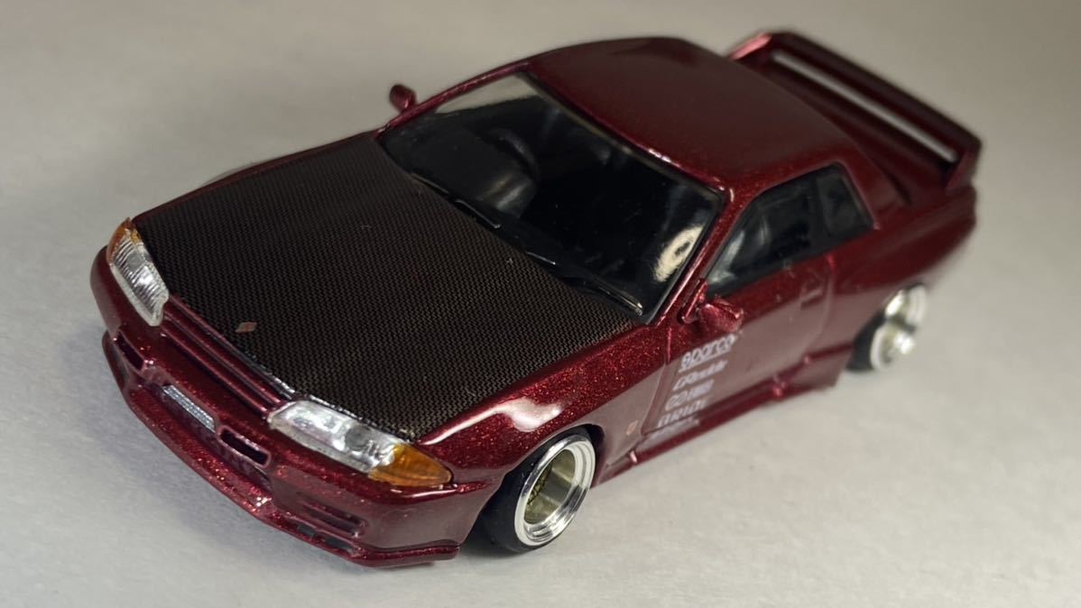 1/64 改 日産 スカイラインGT-R R32 車高短 深リムホイール SSR