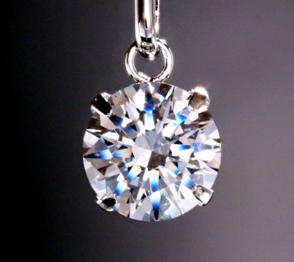 【華麗な輝き】 Hカラー 1ct ダイヤモンド ネックレス 18金製 K18 PT900 国内生産品【高品質ダイヤ使用】プラチナ (刻印有 3-2