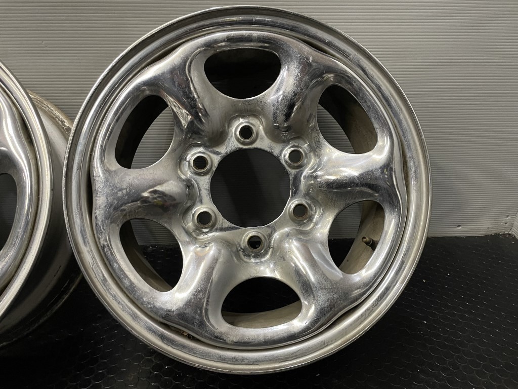 日産 D21 テラノ 純正 鉄ホイール メッキ 15インチ 4本 6J6HPCD139.7約 