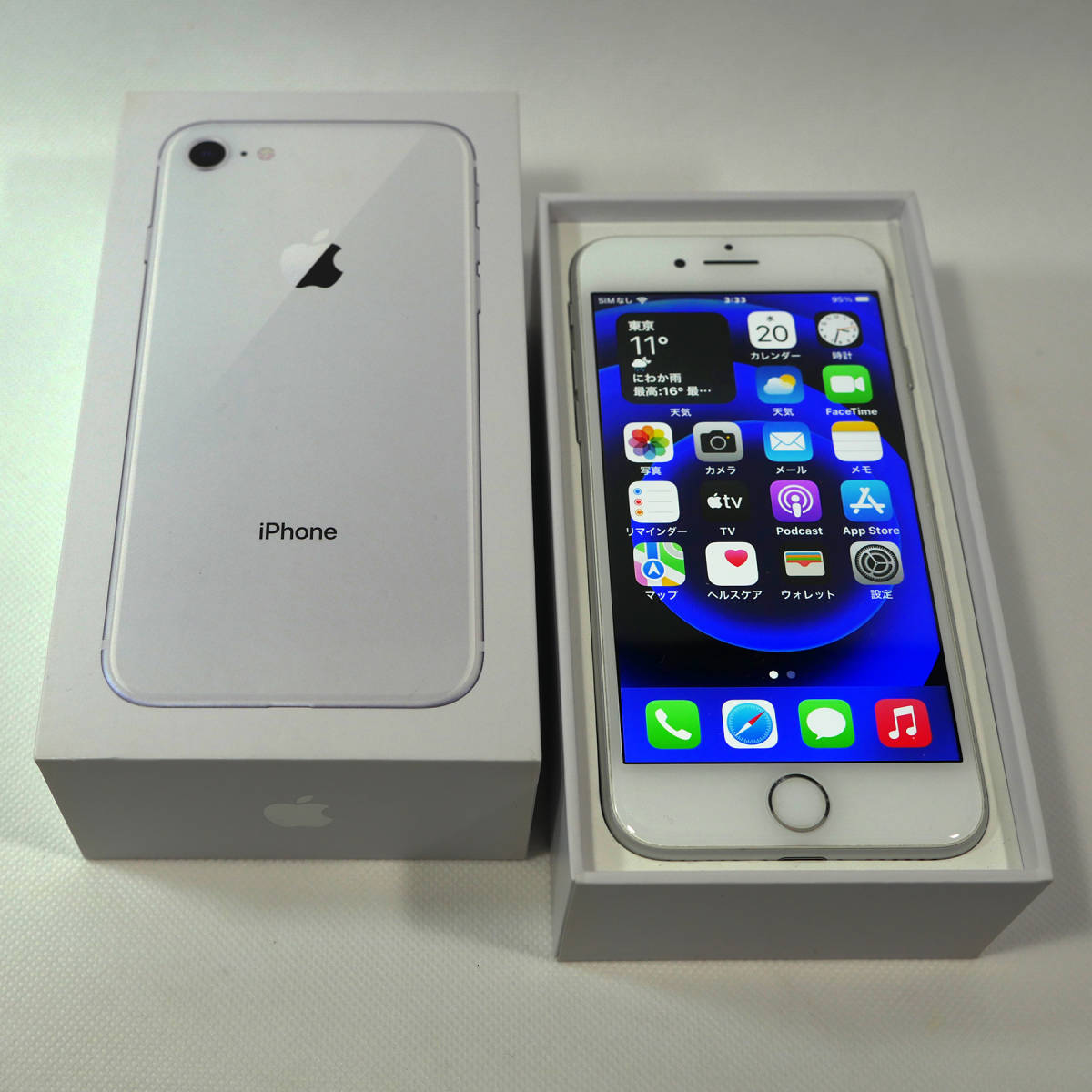 安い，豊富な 極上 Apple iPhone8 64GB シムフリー シルバー バッテリー100％ 付属品一式 一括〇(iPhone)｜売買されたオークション情報、yahooの商品情報をアーカイブ公開 - オークファン iPhone