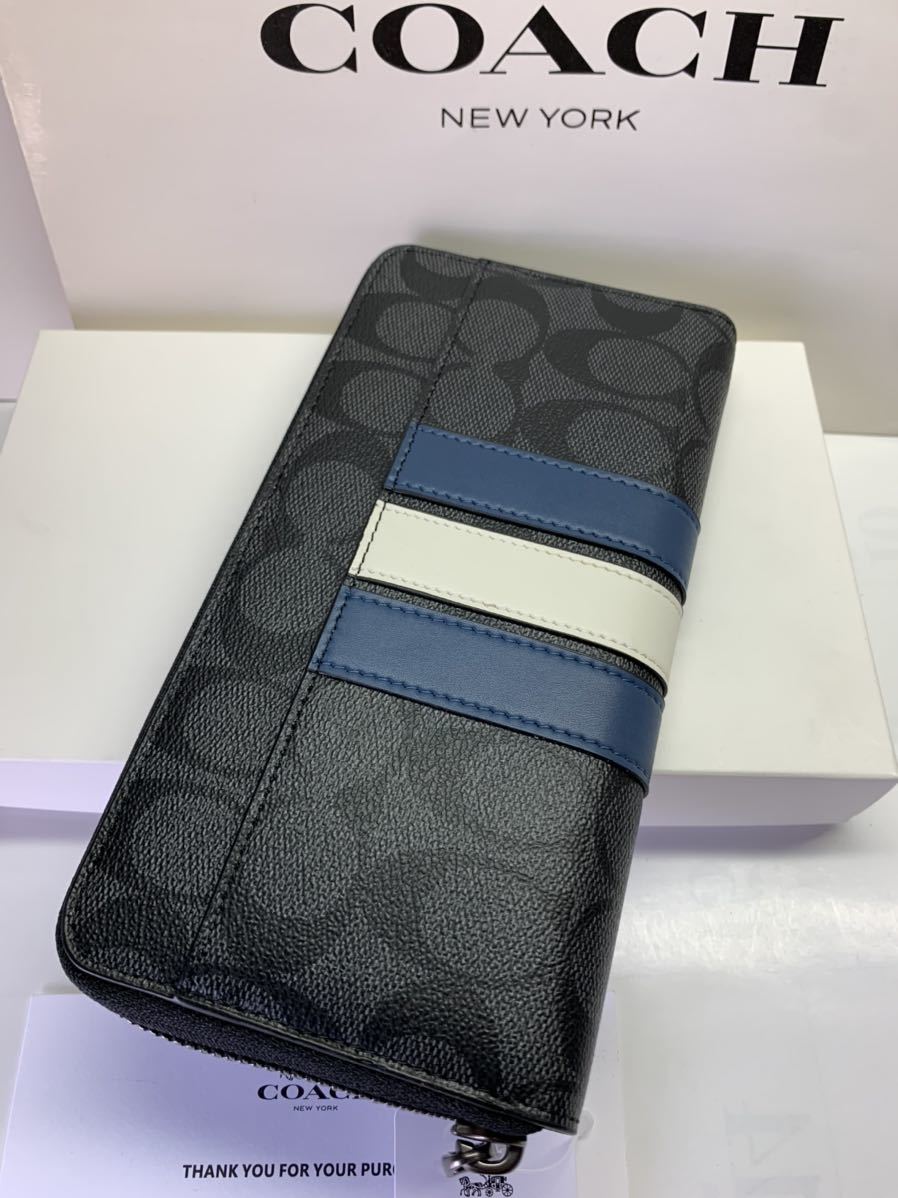 COACH 新品 箱付き 長財布 ジッピーウォレット メンズ レディース 