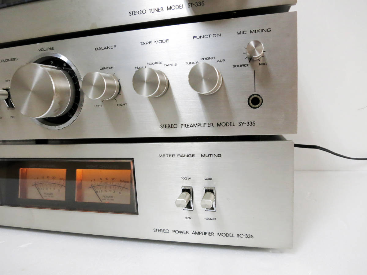 □Aurex プリ＆パワーアンプ+チューナー SY-335 SC-335 ST-335 動作