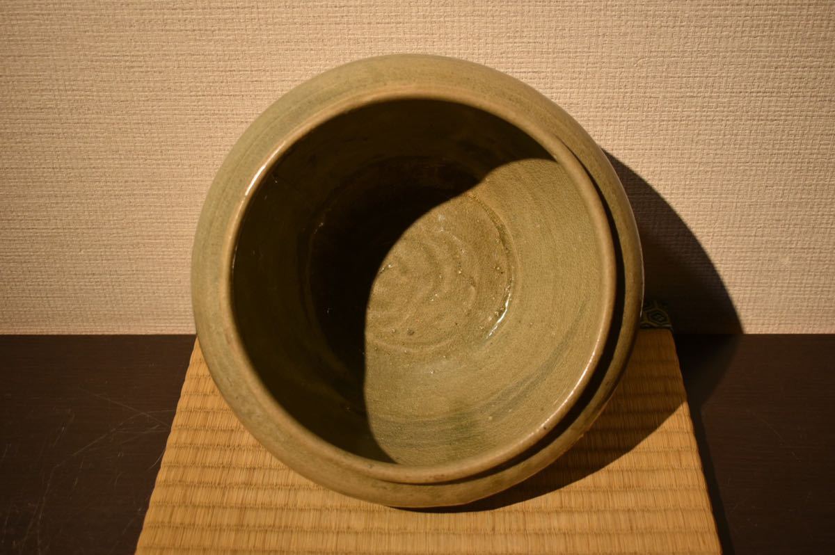 高麗 李朝 花瓶 青磁 ⁄ 高麗青磁 時代 粉青沙器 朝鮮古美術 .