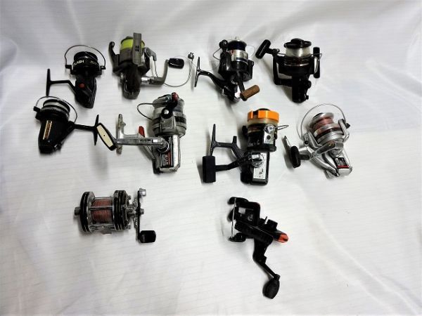 ☆ジャンク品 釣具 リール 色々まとめて 10個セット+おまけ重り 部品