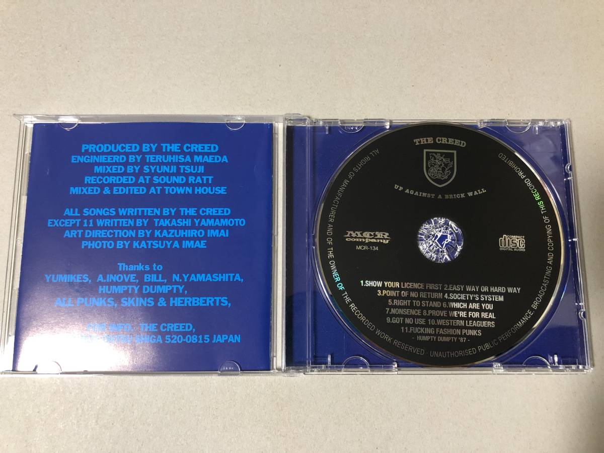 The Creed - Up Against a Brick Wall CD 関西 Oi Punk オイパンク MCR 
