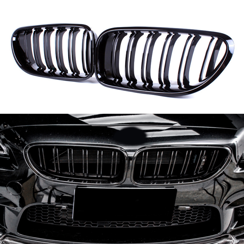 最安値，限定セール BMW フロントバンパーキドニーグリル ダブルスラットライン F06 F12 F13 6シリーズ M6 2012 2017 グロスブラック Mカラー ペア(フロント)｜売買されたオークション情報、yahooの商品情報をアーカイブ BMW用