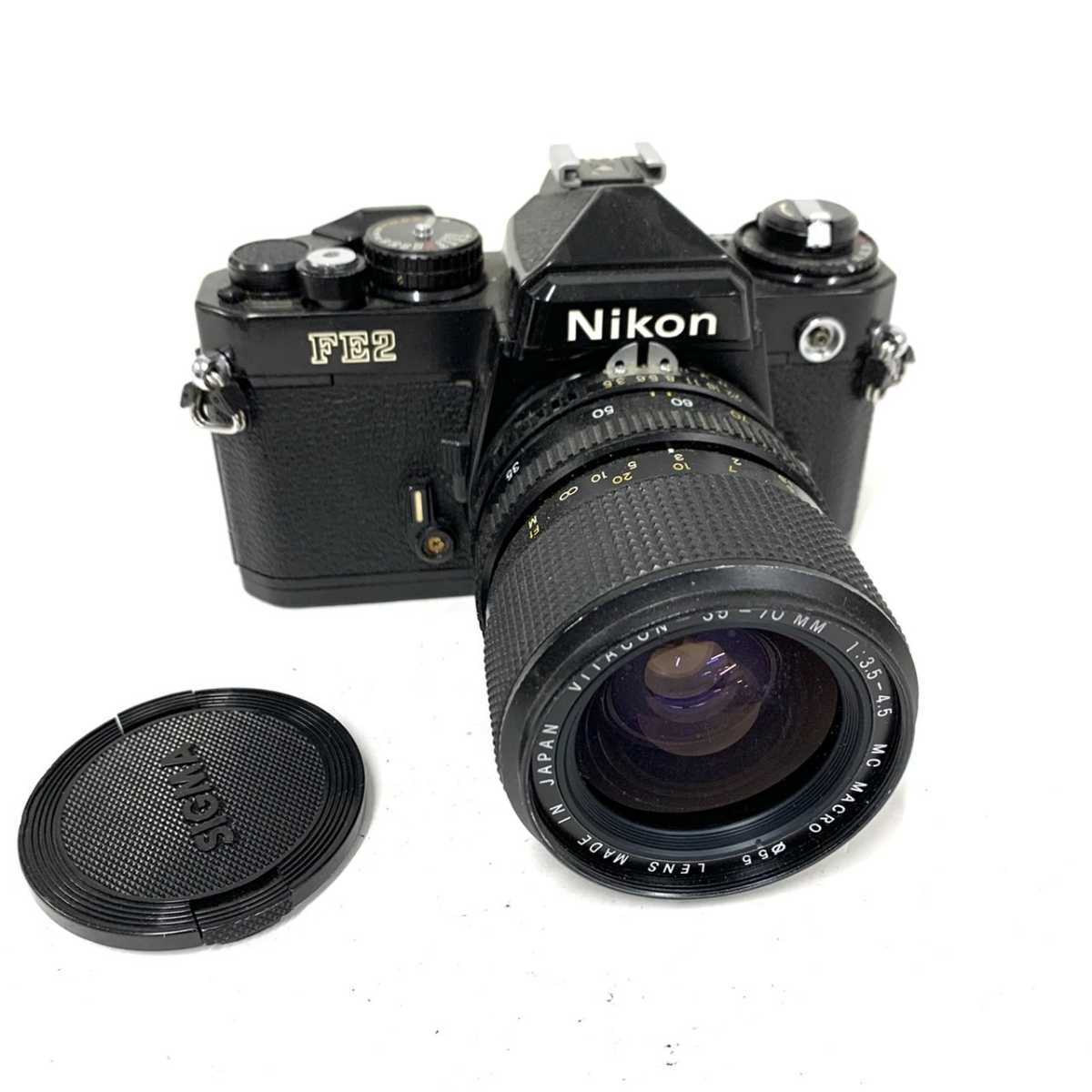 hNikon FE2 ニコン 一眼レフフィルムカメラ レンズ 1：3.5 4、5 35