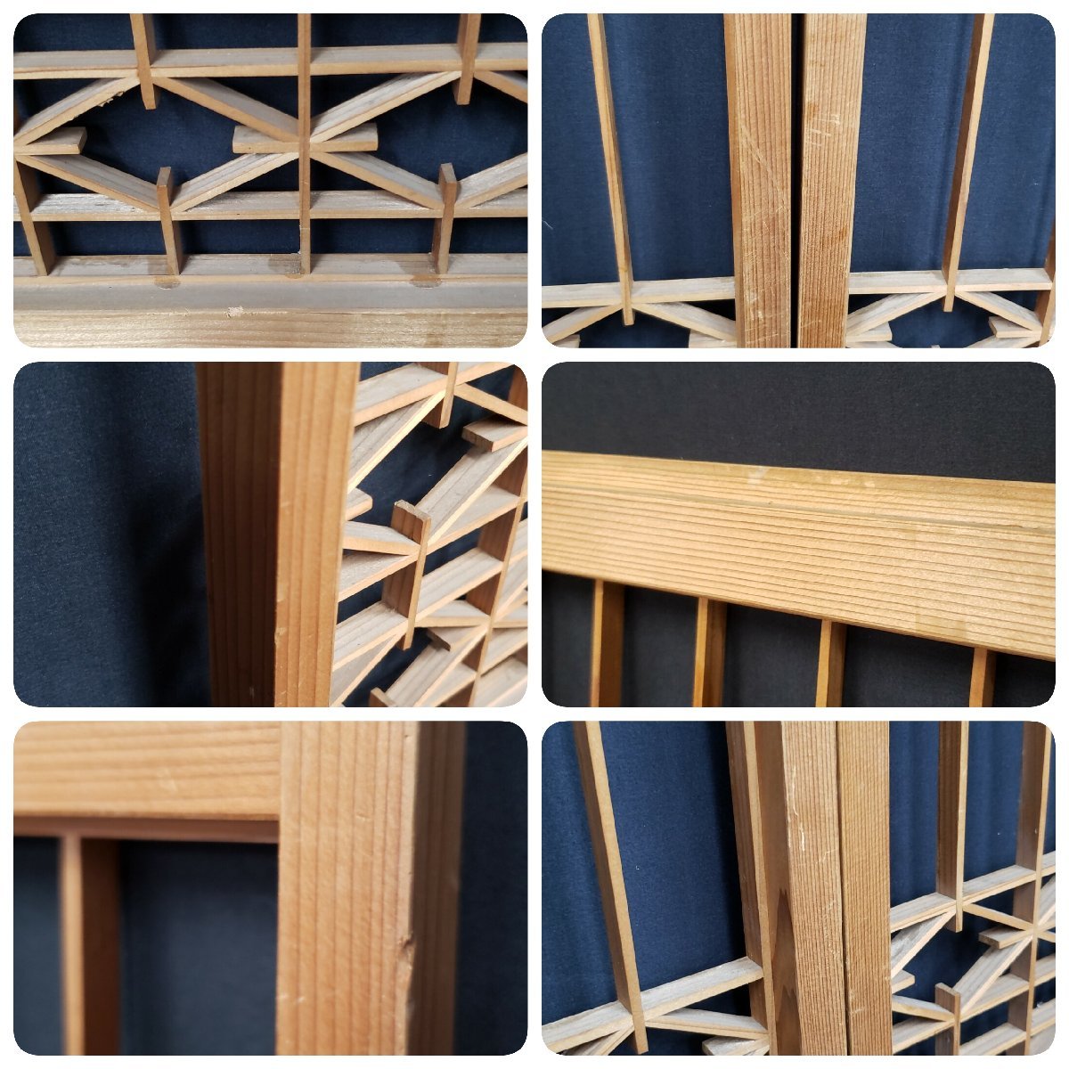 欄間 組子細工 建具 古民家 4枚セット 2025年最新Yahoo!オークション -組