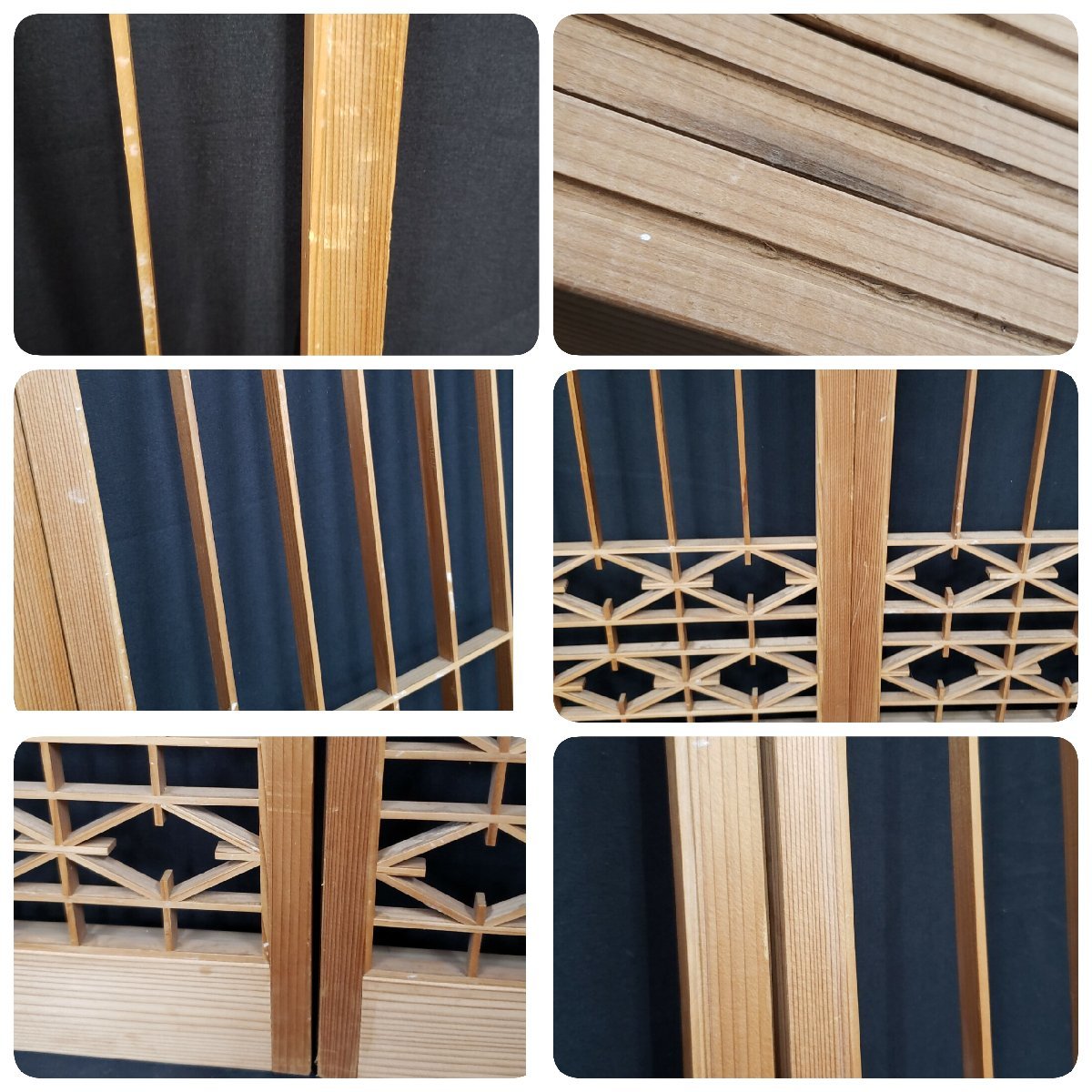 欄間 組子細工 建具 古民家 4枚セット 2025年最新Yahoo!オークション -組