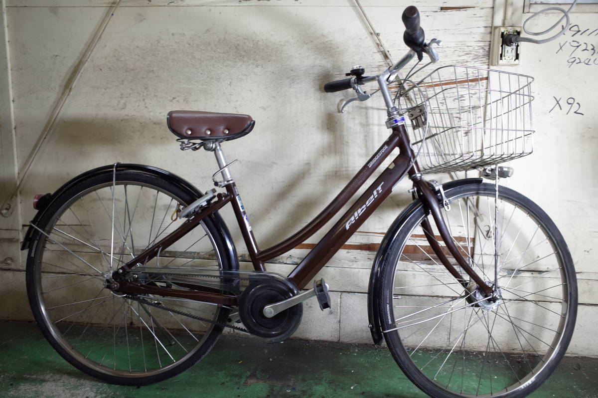 ブリヂストン アルベルト自転車 26インチ 内3速 オートライト レッド