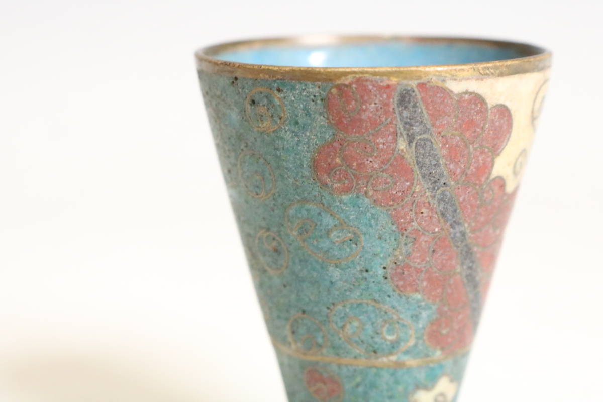 中国美術 絲琺瑯杯 唐物七宝杯 時代箱附 E278(銅製)｜売買