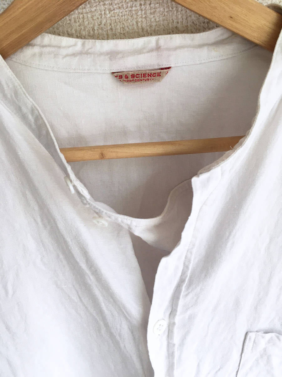 比較的きれいな中古品◎ no collar fake shirt アーツ＆サイエンス