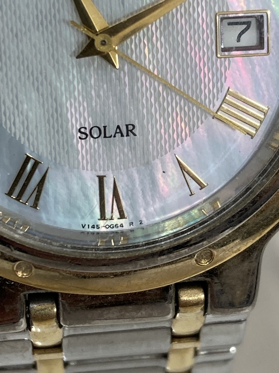 ☆【中古品】SEIKO セイコー ソーラー V145-0D40 ※稼働品(セイコー 