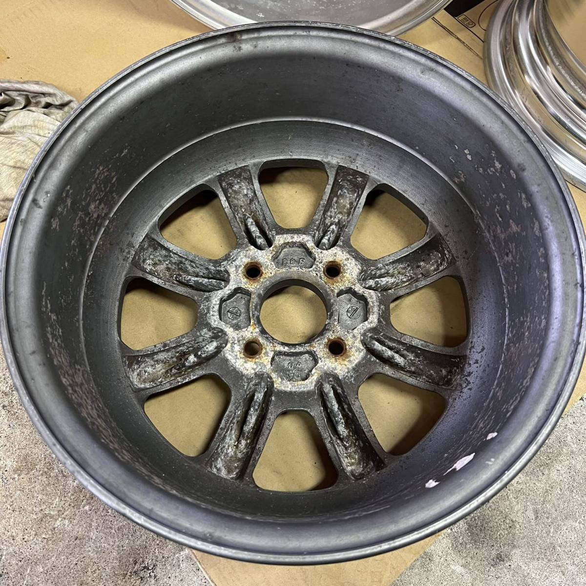 ワタナベ ホイール 14インチ 6J +35前後 100 4穴 RB RBF 旧車 当時 ワタナベ ホイール 14インチ 6J +35前後 100 4穴 RB RBF 旧車 当時