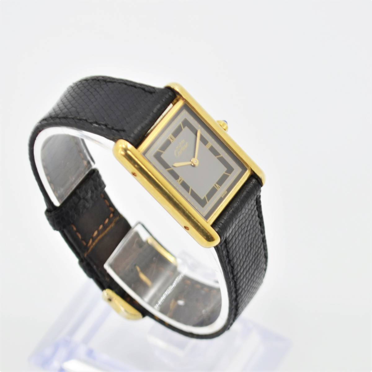 S 1円スタート Cartier カルティエ マストタンク ヴェルメイユ グレー 