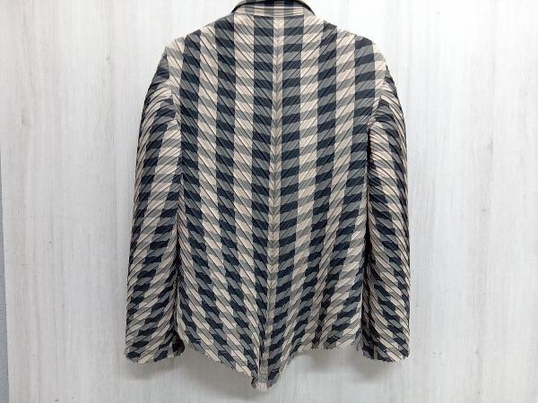 ISSEY MIYAKE プリーツジャケット 燕尾 サイズM チェック 襟大きめ 