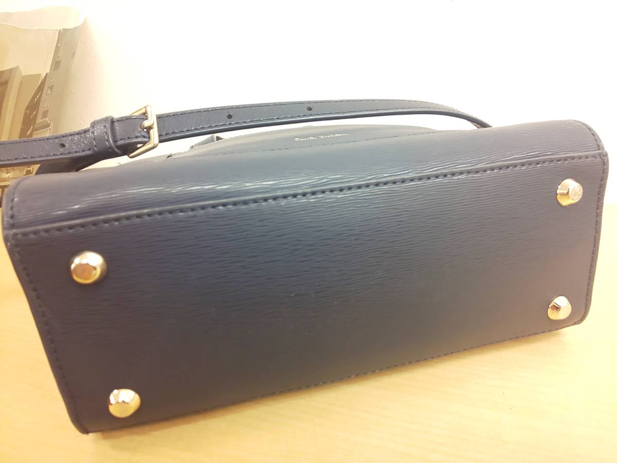 お買い得，100%新品 35778◆Paul Smith ポールスミス 2WAY レザー ハンドバッグ ショルダーバッグ レディース 定期入れ