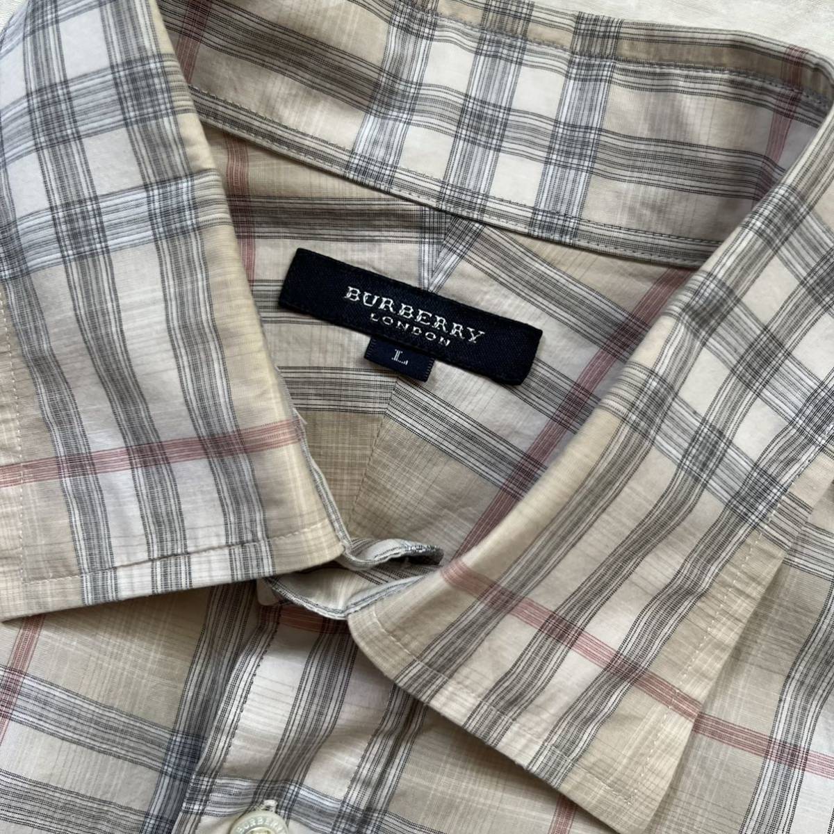 BURBERRY LONDON バーバリー ノバチェック 半袖コットンシャツ 